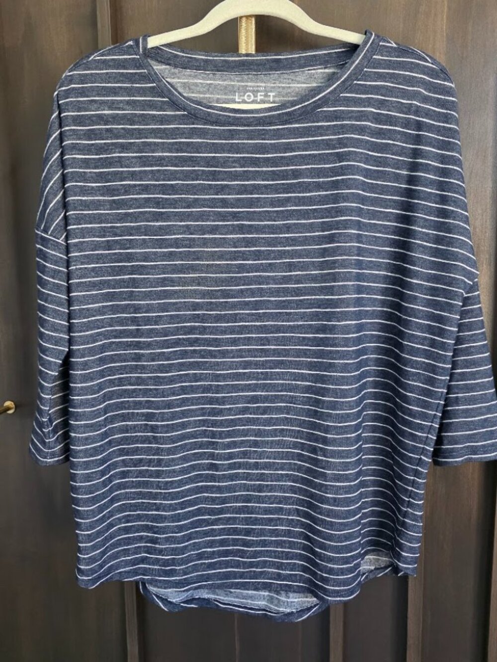 Loft Dolman Sleeve Striped Shirt